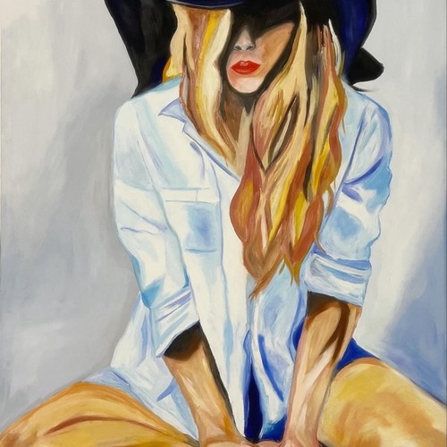 Acryl bild gemälde - acryl, frauen